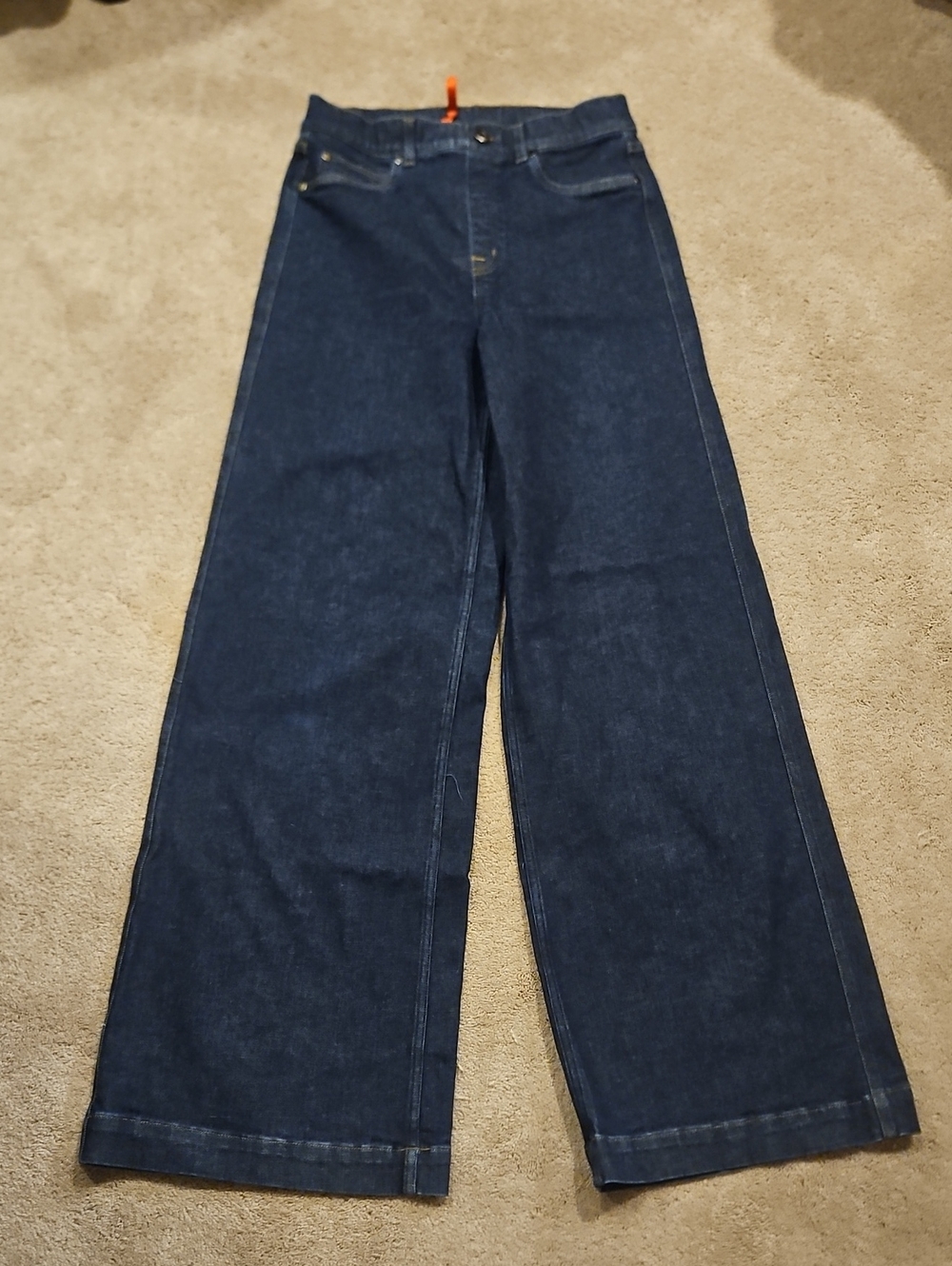 SPANX Dark Blue Wide-Leg Jeans